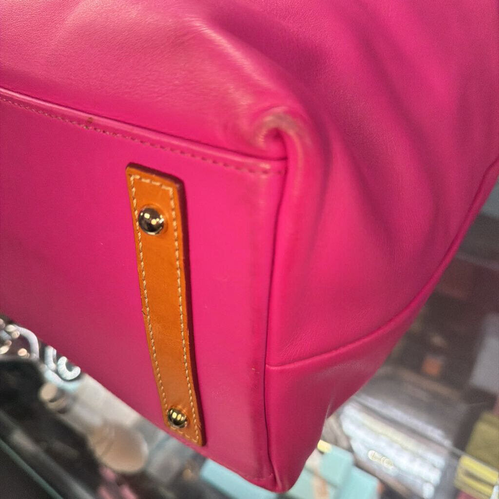 Dooney & Bourke Smooth Leather Large Hobo Buckle Strap