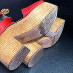 7.5 Tory Burch Wooden Camilla Texture Calf Hair Platform Ankle Strap Heel