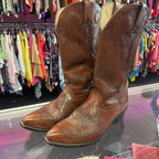 9.5EE Durango Vintage Brown Leather Cowboy Boots