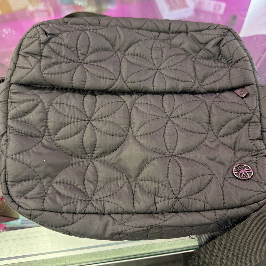 Gaiam Quilted Nylon Mini Crossbody Messenger Bag