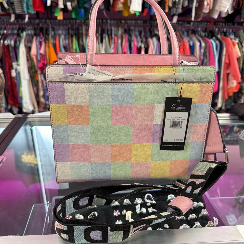 Karl Lagerfeld Maybelle Choupette Crossbody Satchel Multicolor NWT
