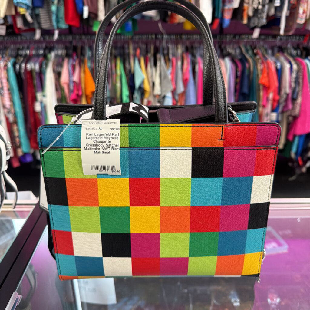 Karl Lagerfeld Maybelle Choupette Crossbody Satchel Multicolor NWT