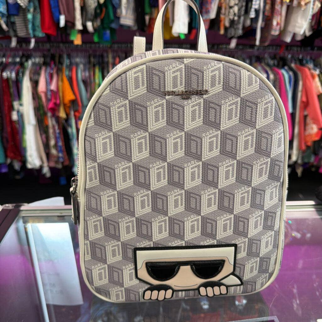 Karl Lagereld Paris Adele Backpack Geo Pattern