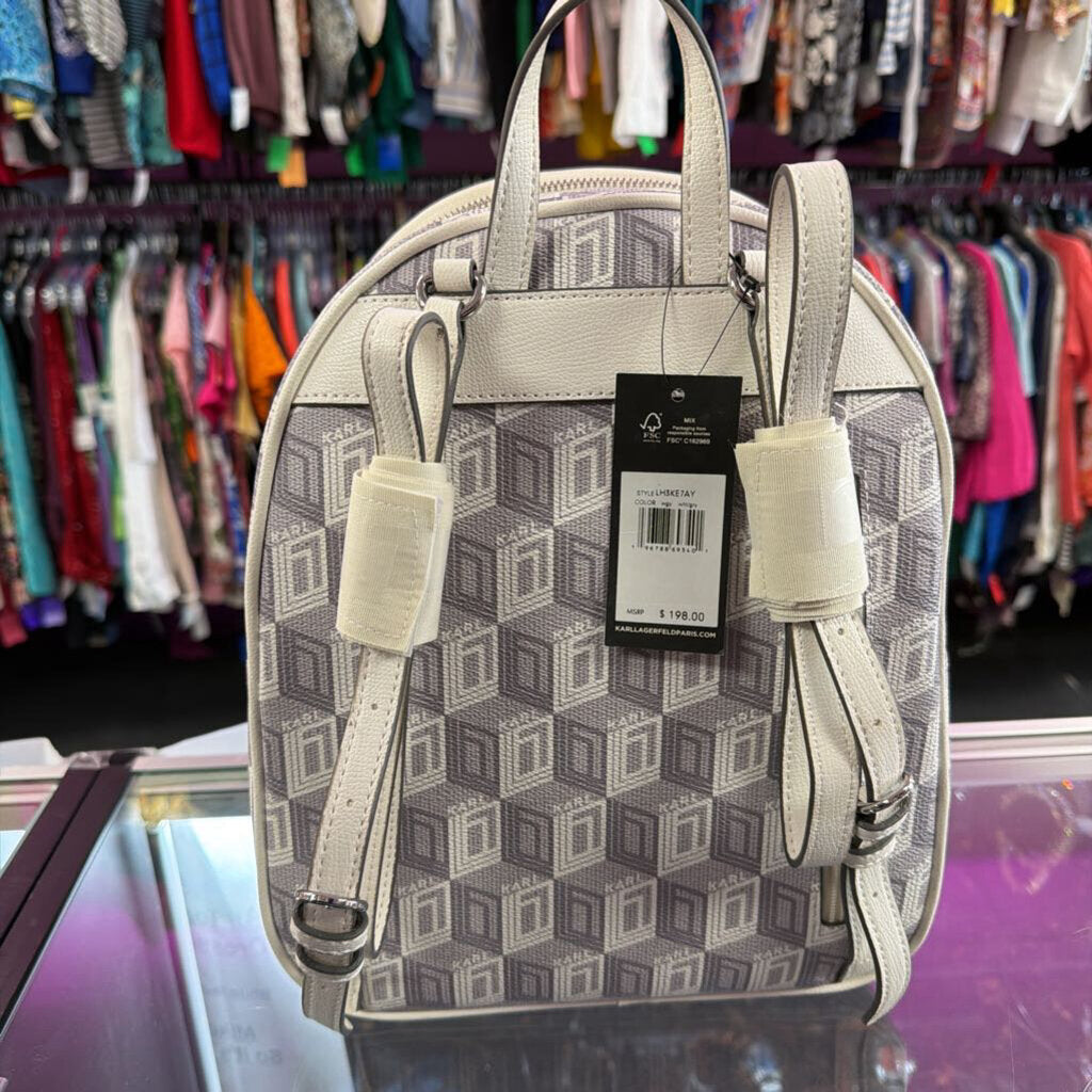 Karl Lagereld Paris Adele Backpack Geo Pattern