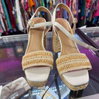 9 NY&C High espadrille Ankle Strap peep Toe Heel