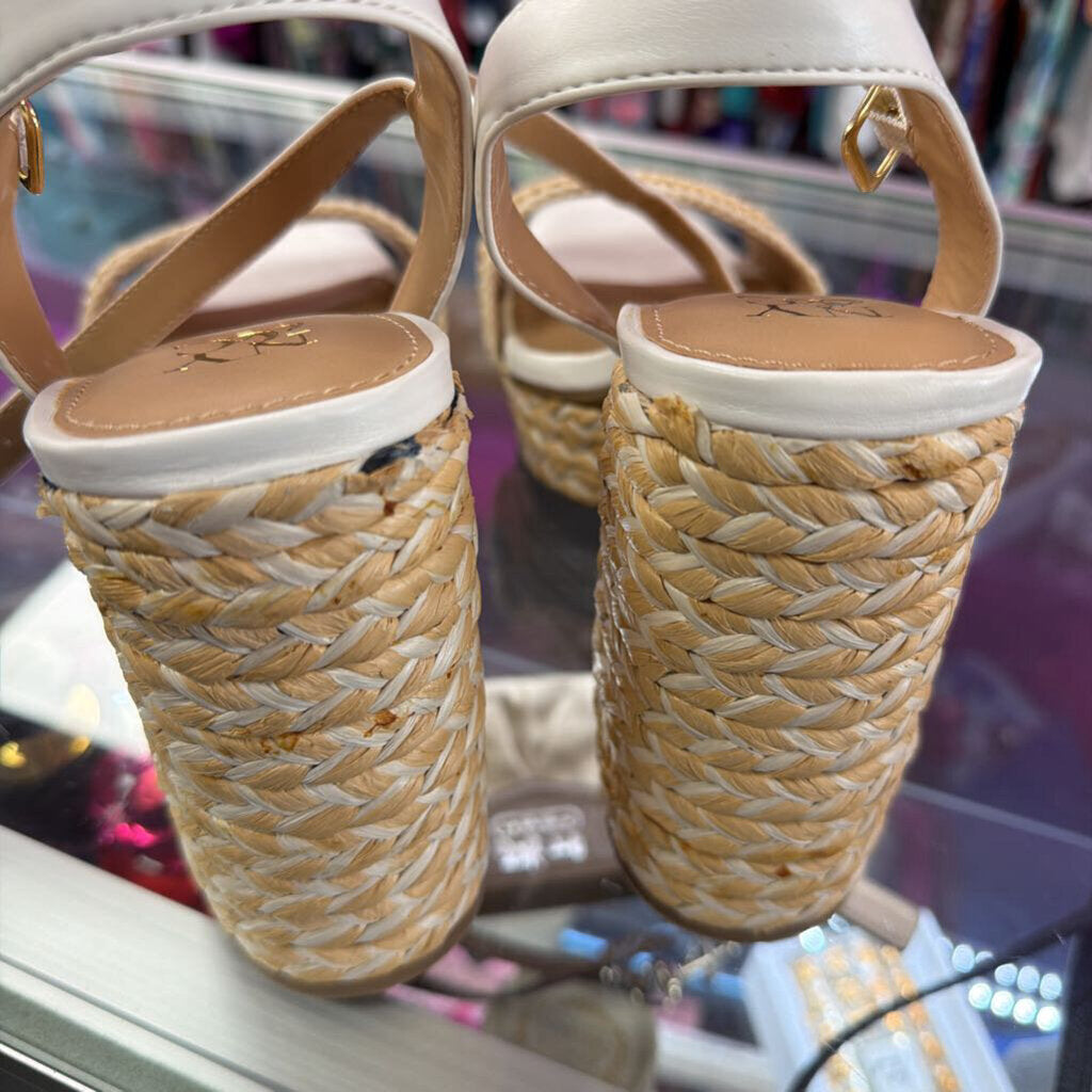 9 NY&C High espadrille Ankle Strap peep Toe Heel