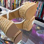 9 NY&C High espadrille Ankle Strap peep Toe Heel