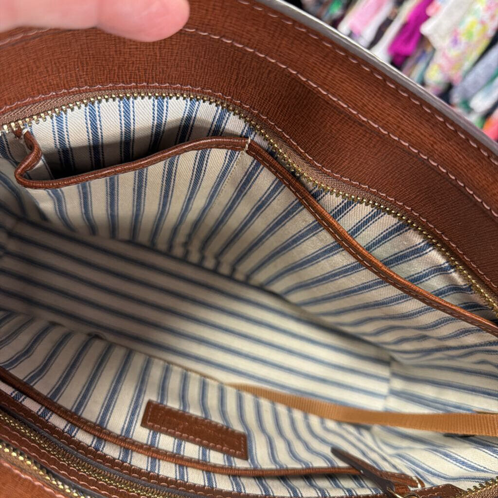 Dooney & Bourke Saffiano Shopper Tote Structured Zip Close