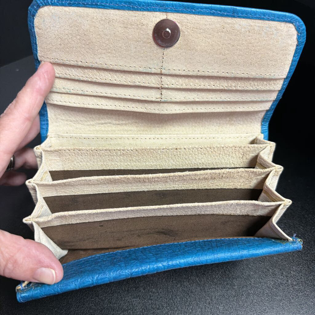 Unknown Blue retile Print Wallet