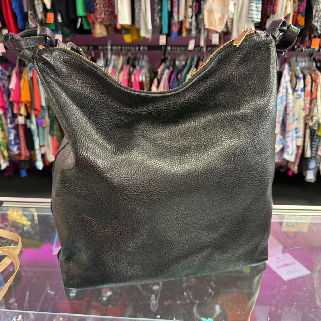Sam edelman Pebbled Leather Hobo Chainlink Shoulder Strap