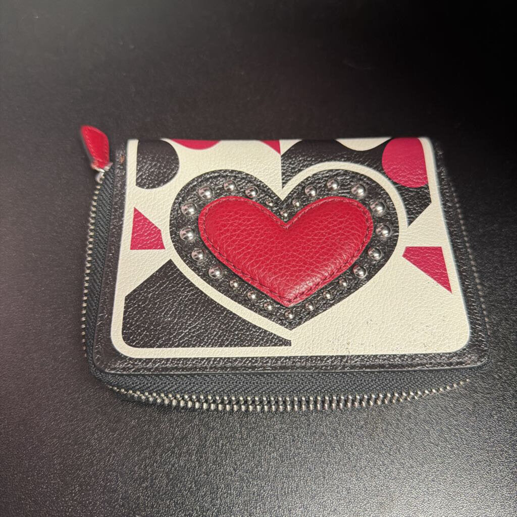 Brighton Look of Love Geo Heart Leather Studded Wallet