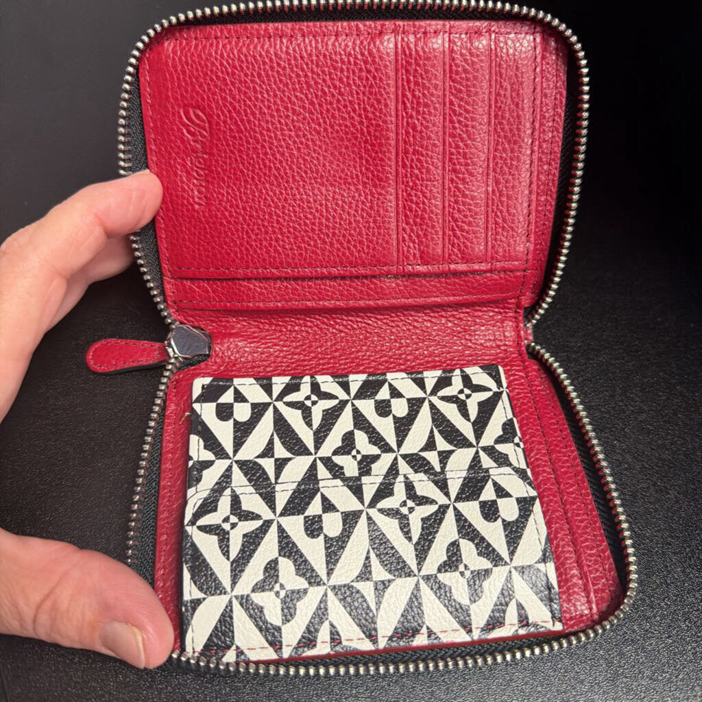 Brighton Look of Love Geo Heart Leather Studded Wallet