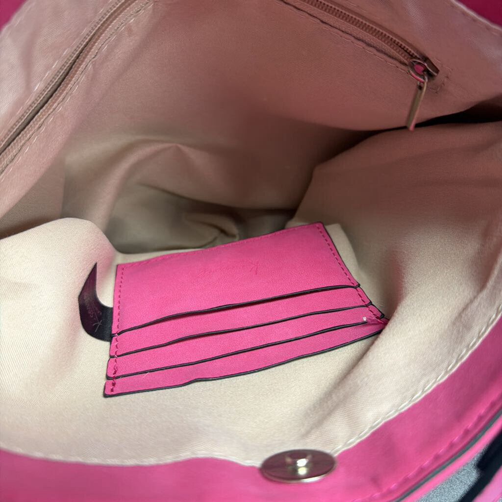 Unknown Pink Faux Suede Hot pink Crossbody