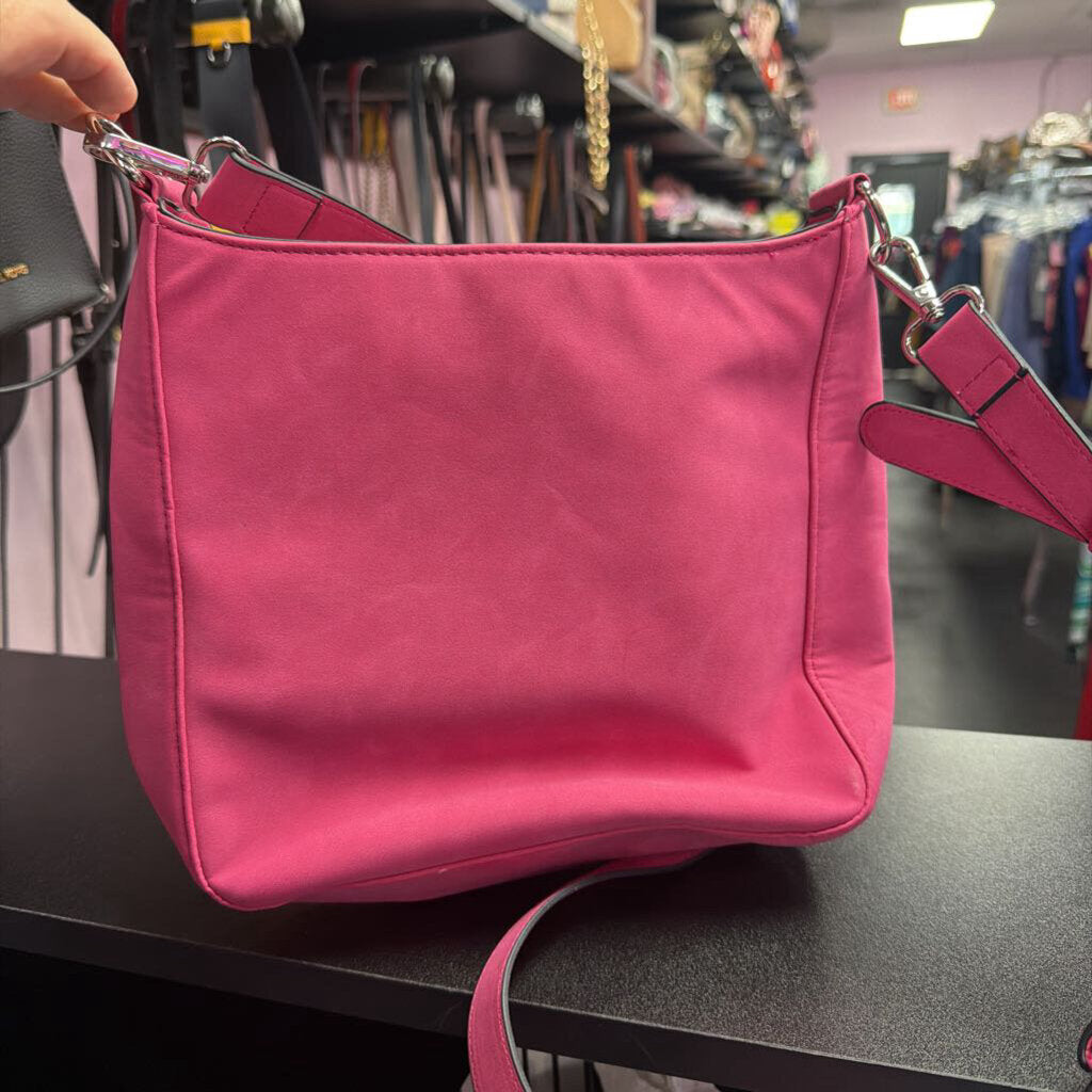 Unknown Pink Faux Suede Hot pink Crossbody