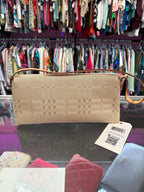 Burberry Tonal Nova Check Canvas Leather Trim Shoulder Bag From London Collections