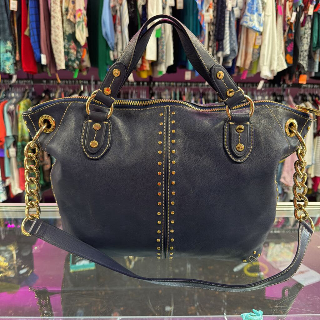 Michael Kors Studded Chain Leather Hobo