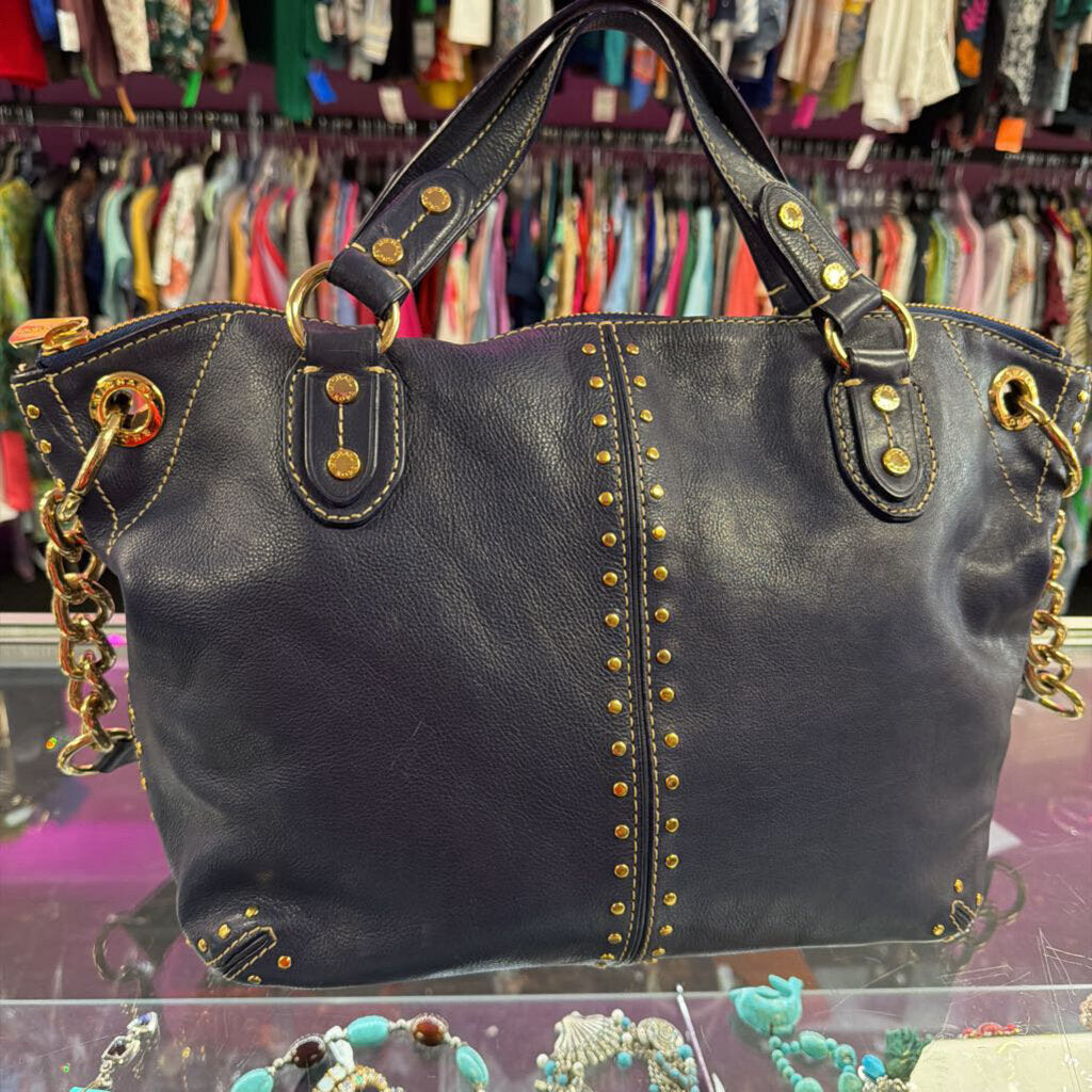 Michael Kors Studded Chain Leather Hobo