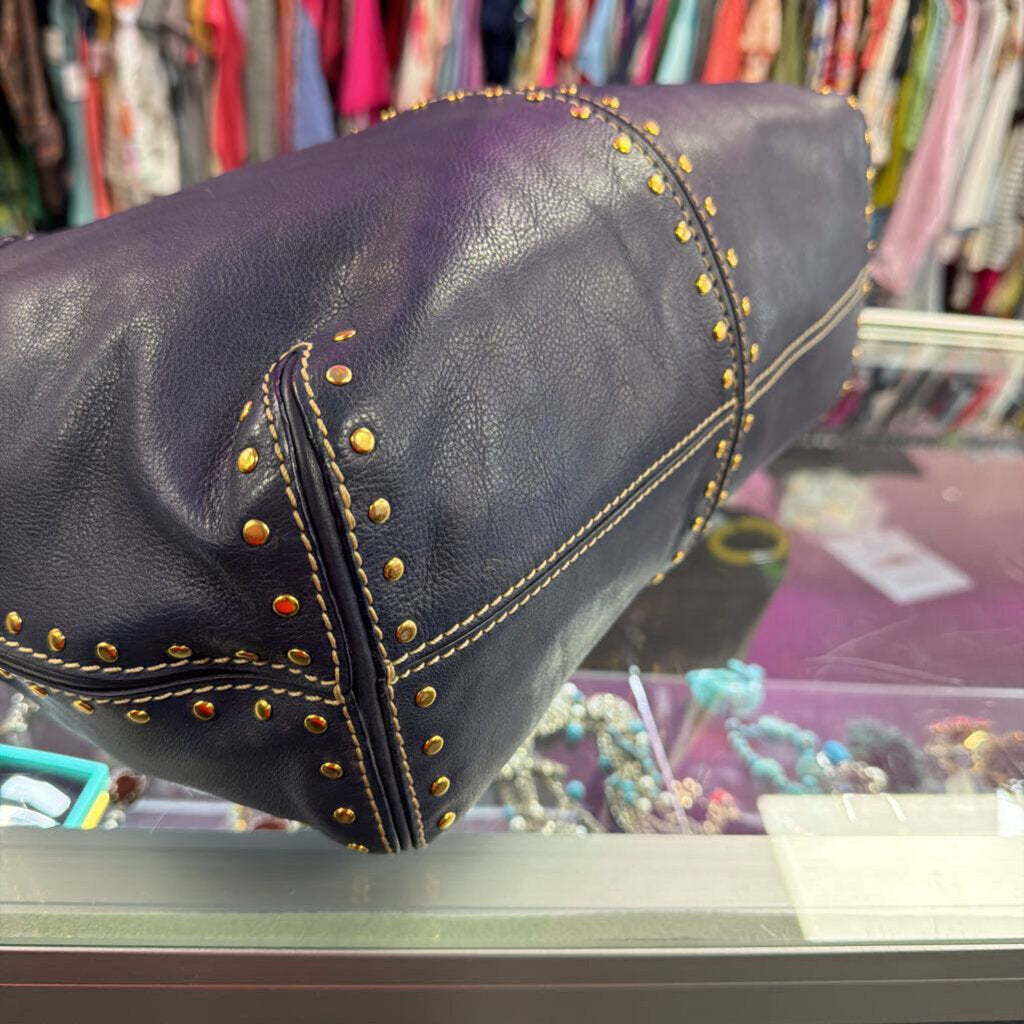 Michael Kors Studded Chain Leather Hobo