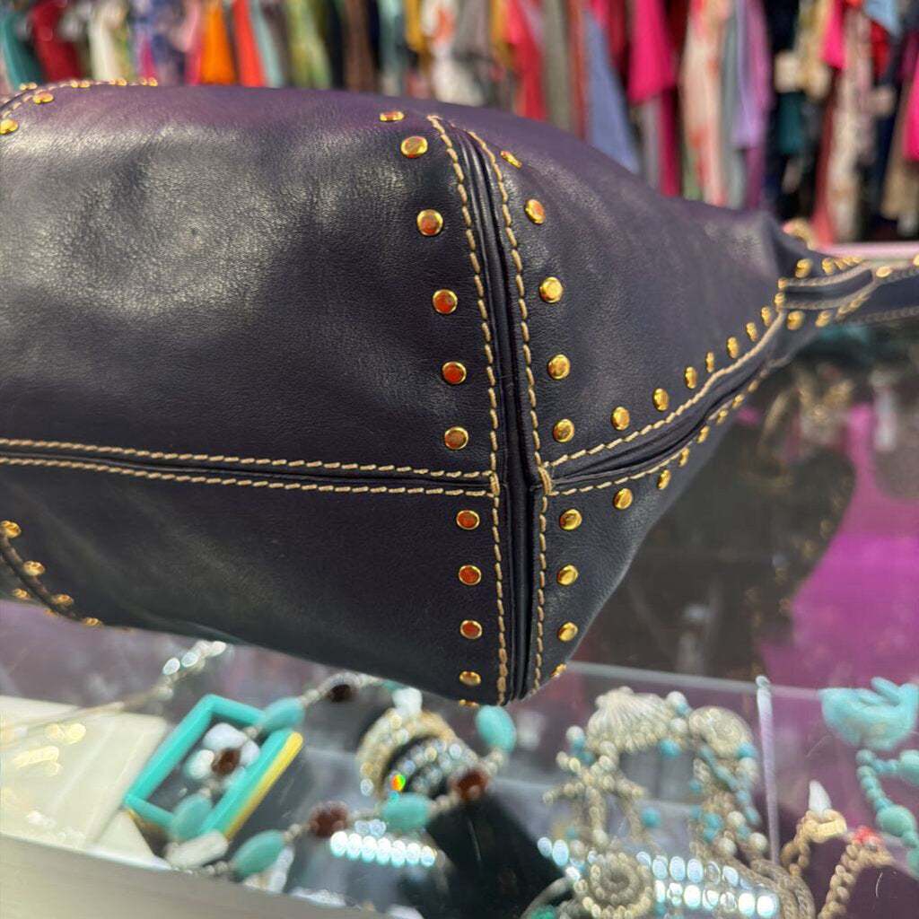 Michael Kors Studded Chain Leather Hobo