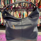 Marilyn Monroe Faux Leather Shoulder Bag Navy Blue