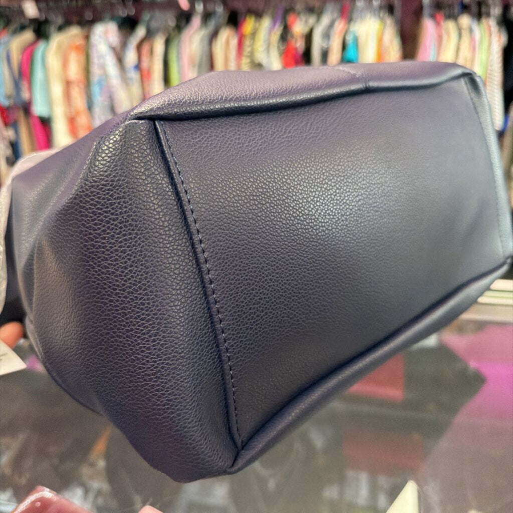Marilyn Monroe Faux Leather Shoulder Bag Navy Blue