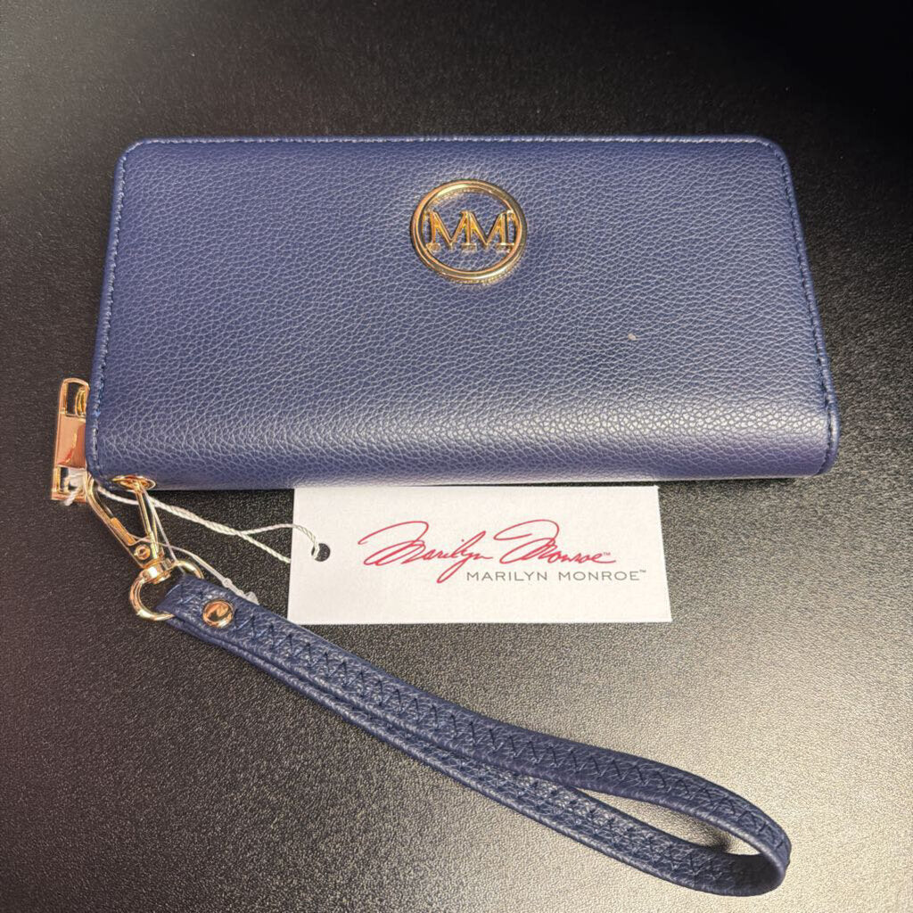 Marilyn Monroe Faux Leather Wallet Navy Blue