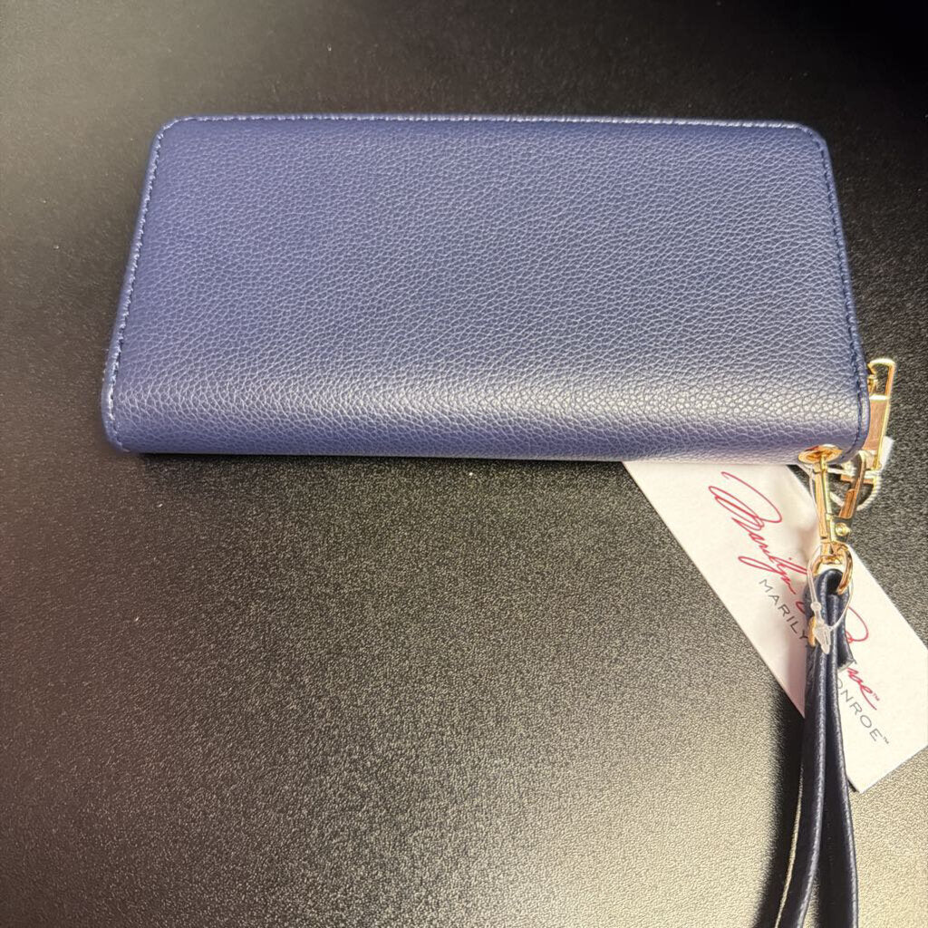 Marilyn Monroe Faux Leather Wallet Navy Blue