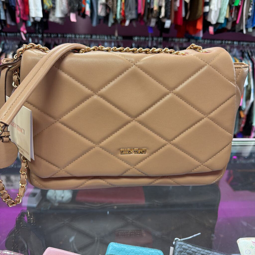 Ellen Tracy Quilted NWT Folding Shoulder Bag