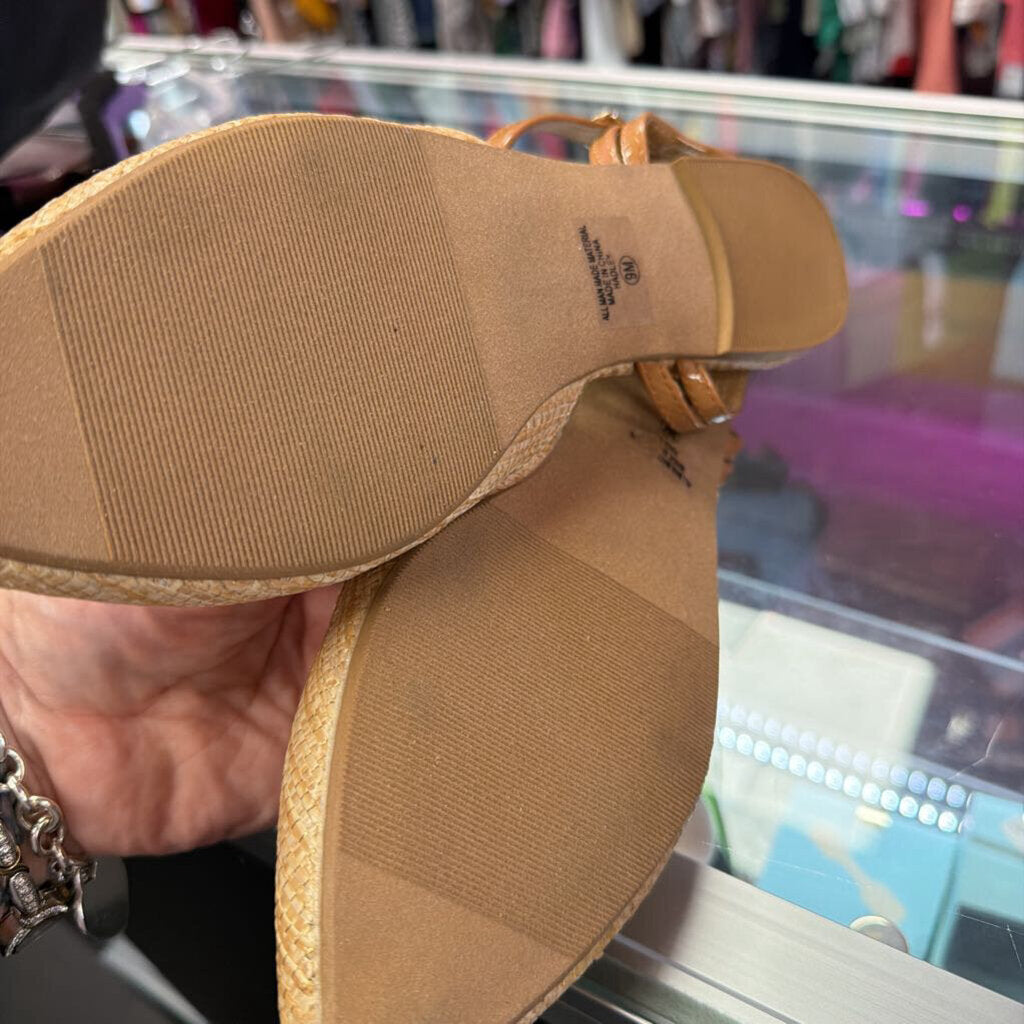 9 Y Not? Pointed Woven Textured Ankle Strap Shoe