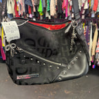 Harley Davidson Shoulder Bag Logo Pattern Canvas Stud Accent