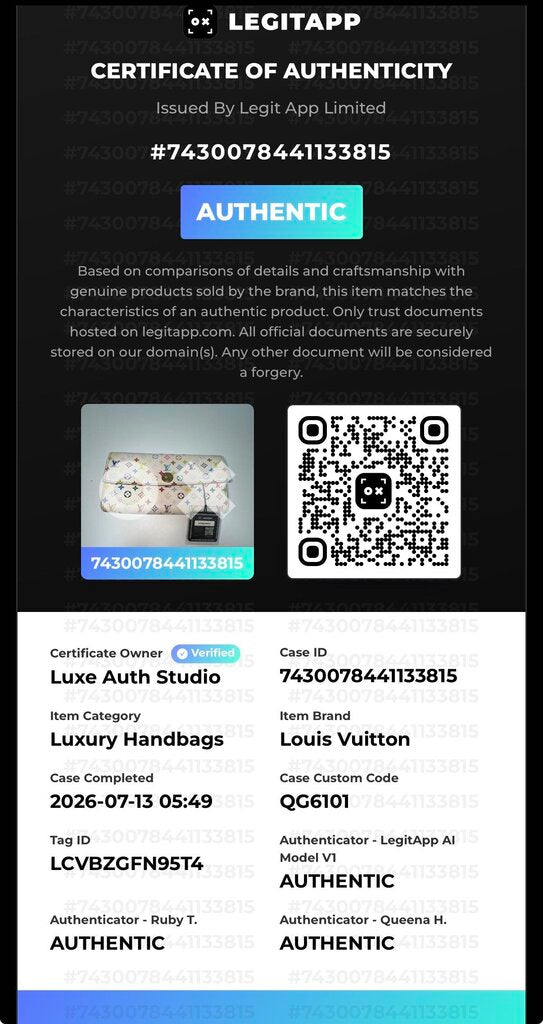 Louis Vuitton Sarah Wallet Multi Azur
