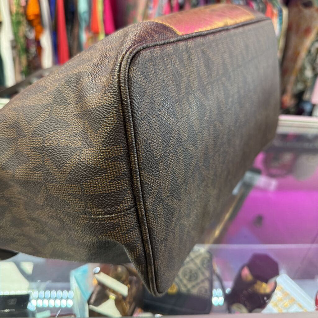 Michael Kors Jet Set Travel Tote Metallic Reptile Stripe