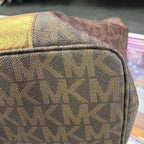 Michael Kors Jet Set Travel Tote Metallic Reptile Stripe