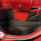 Coach Natural Cabana Straw Handbag Red Leather Trim