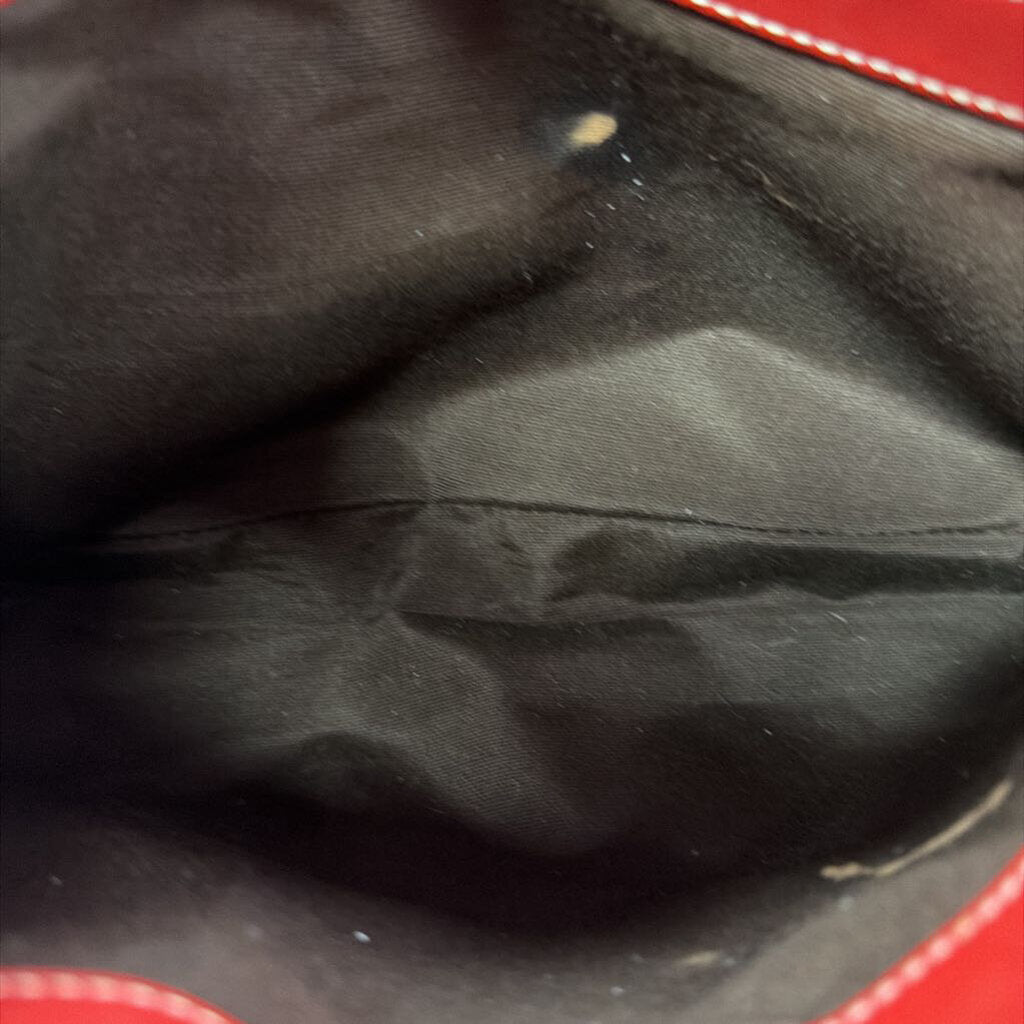 Coach Natural Cabana Straw Handbag Red Leather Trim
