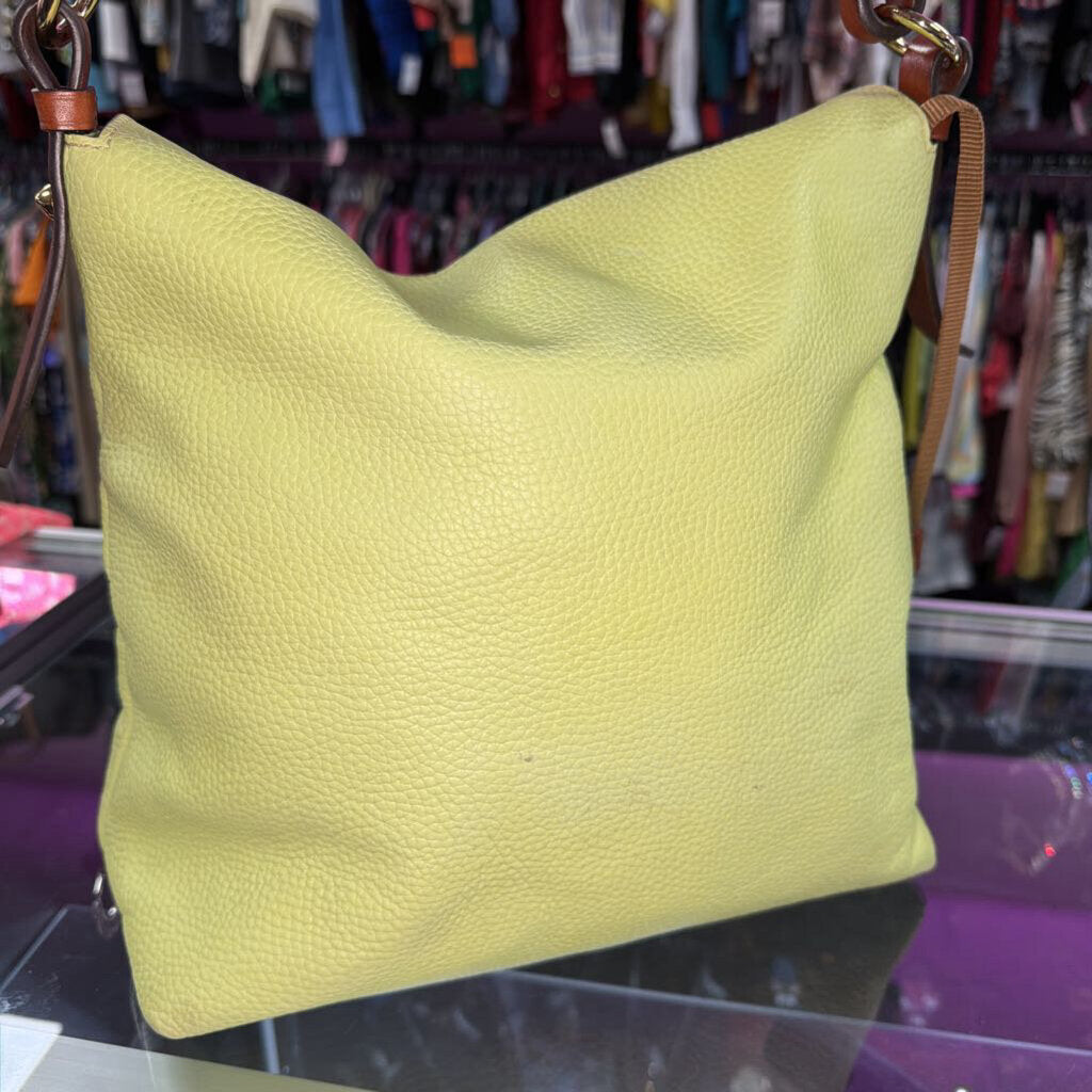 Dooney & Bourke Grain Leather Twist Handle Large Hobo As Is
