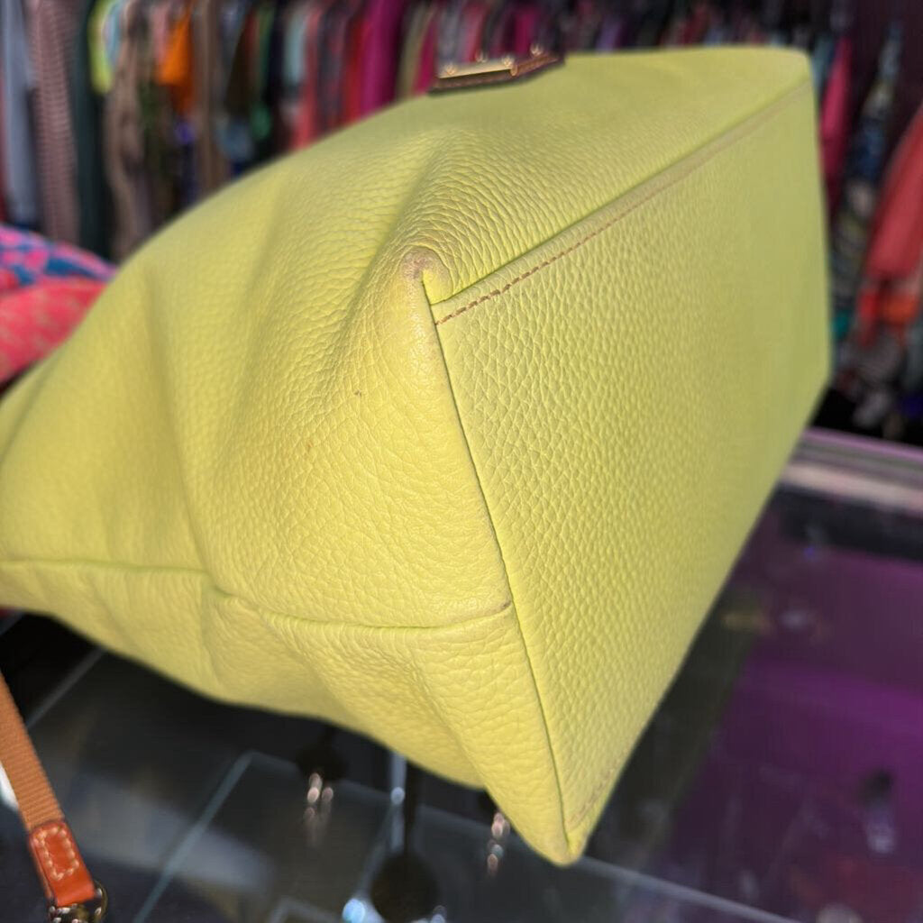 Dooney & Bourke Grain Leather Twist Handle Large Hobo As Is