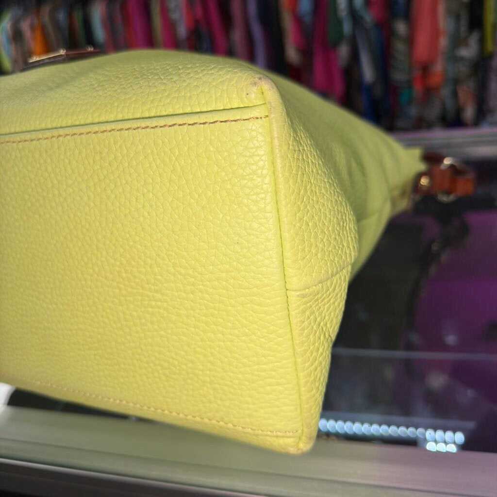 Dooney & Bourke Grain Leather Twist Handle Large Hobo As Is
