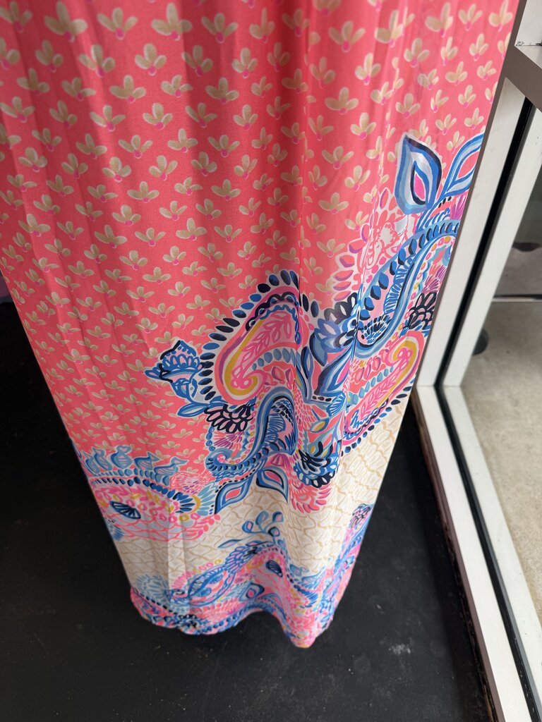 XL LS Lilly Pulitzer Women's L Frey Maxi Coverup Colorful Beach Swim Vaca Resort