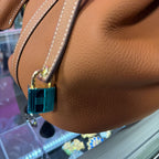 Unknown Grained Tote With Lock