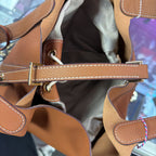 Unknown Grained Tote With Lock