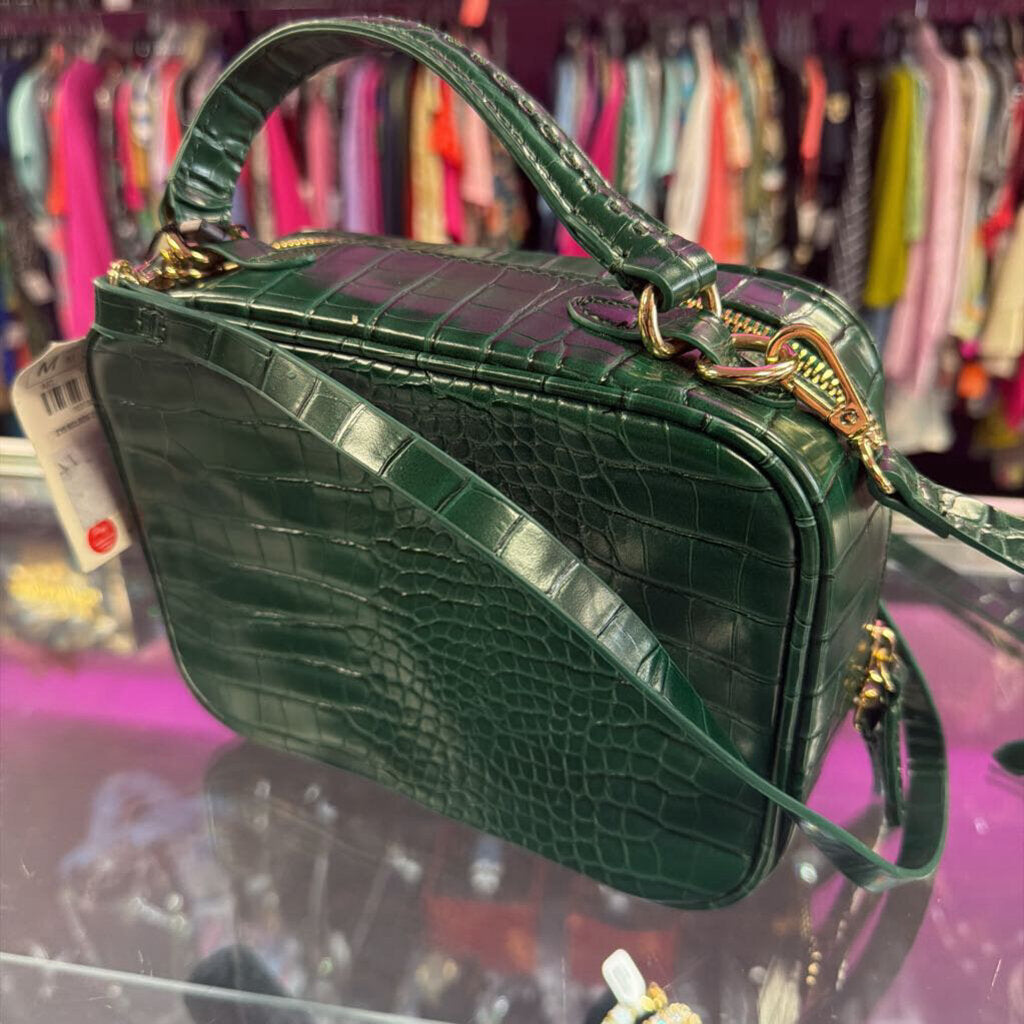 Zara Croco Faux Leather Crossbody Bag