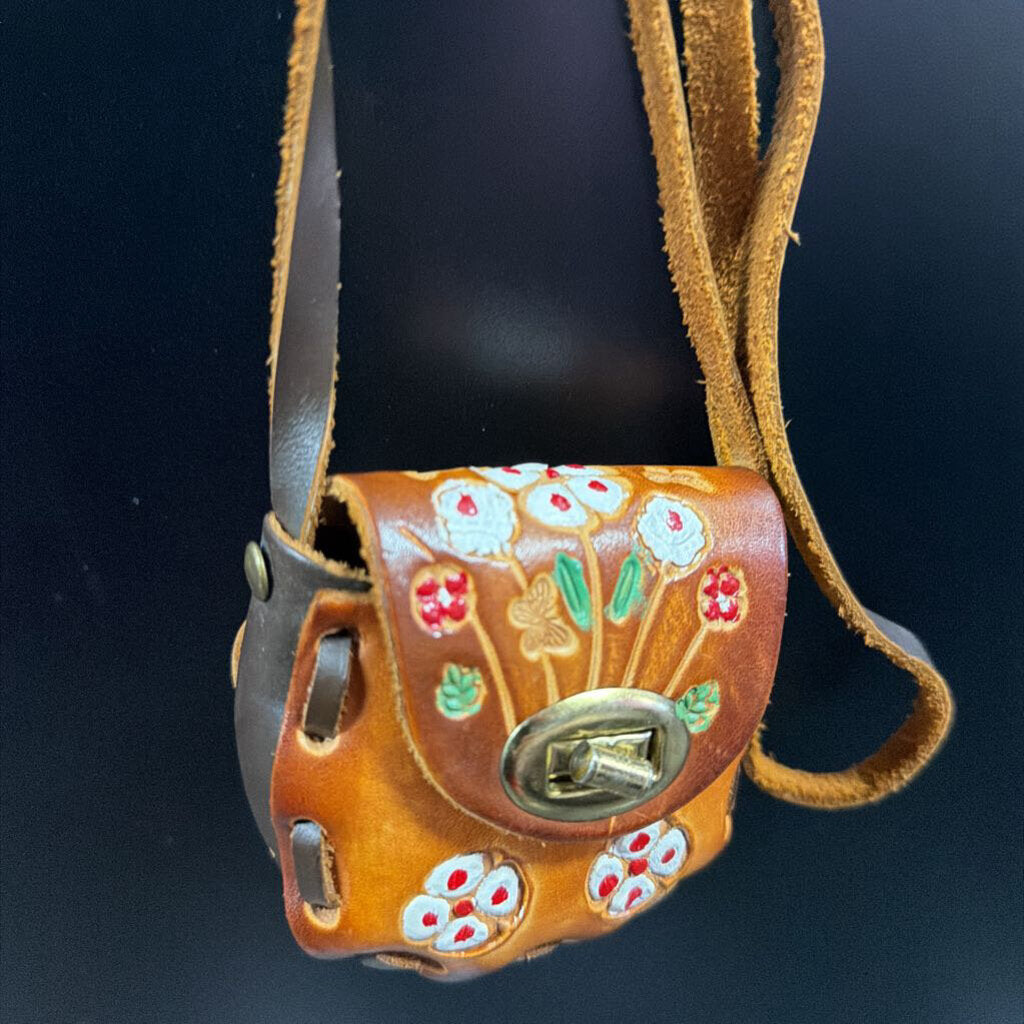 Unknown Genuine Leather Embossed Floral Design From Mexico