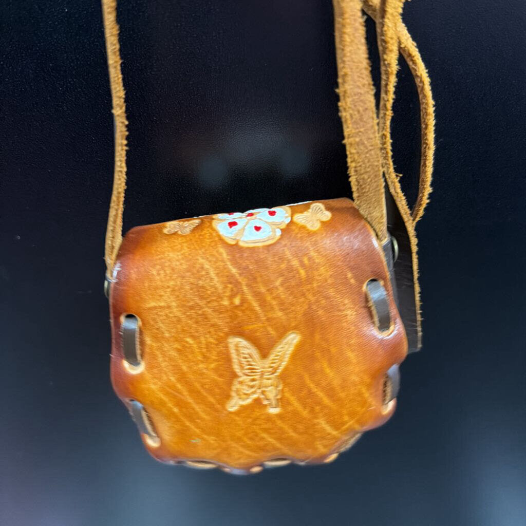 Unknown Genuine Leather Embossed Floral Design From Mexico