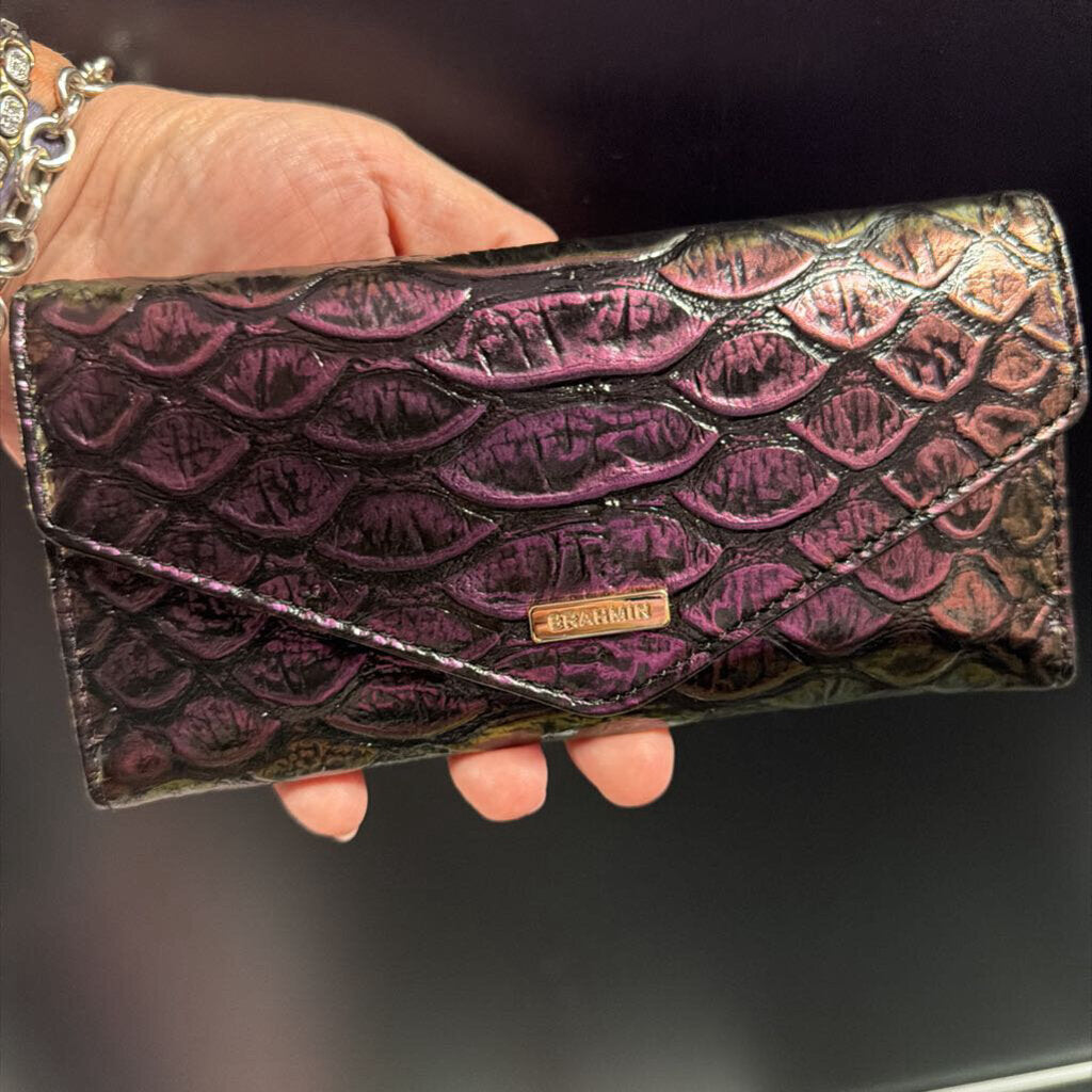 Brahmin Veronica Envelope Wallet Iridescent Purple