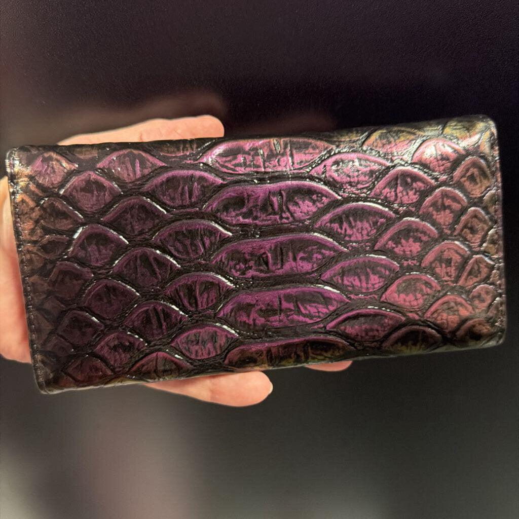 Brahmin Veronica Envelope Wallet Iridescent Purple