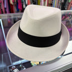 CBRL White Fedora Black Band