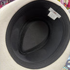 CBRL White Fedora Black Band
