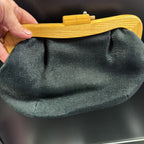 33 East Imports Vintage Framed Clutch Wooden Handle