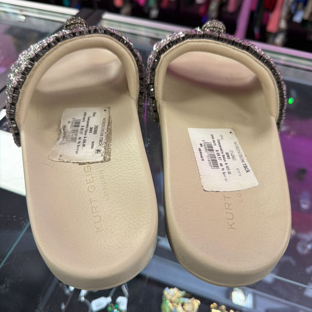 6/37 Kurt Geiger Meena Eagle Rainbow Crystal Slides